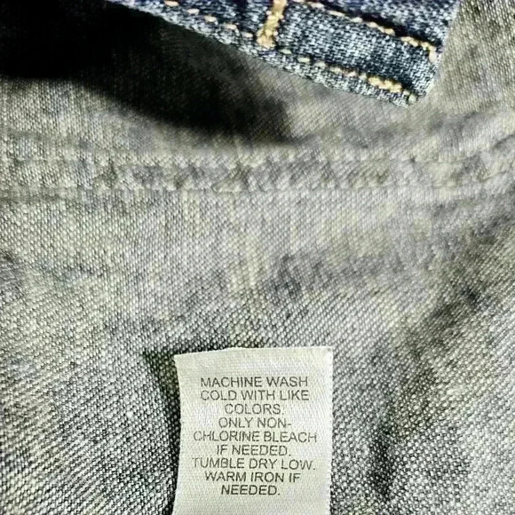 J. Jill Womens Blue Denim Babydoll Button-up 100% Cotton Jacket Size SP - Picture 8 of 8